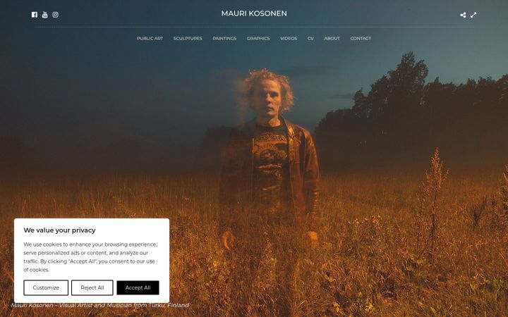 Screenshot of maurikosonen.com
