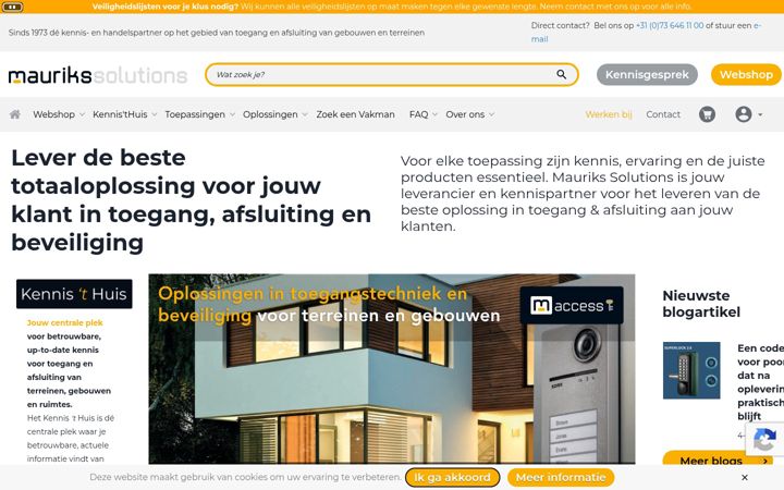 Screenshot of maurikssolutions.com