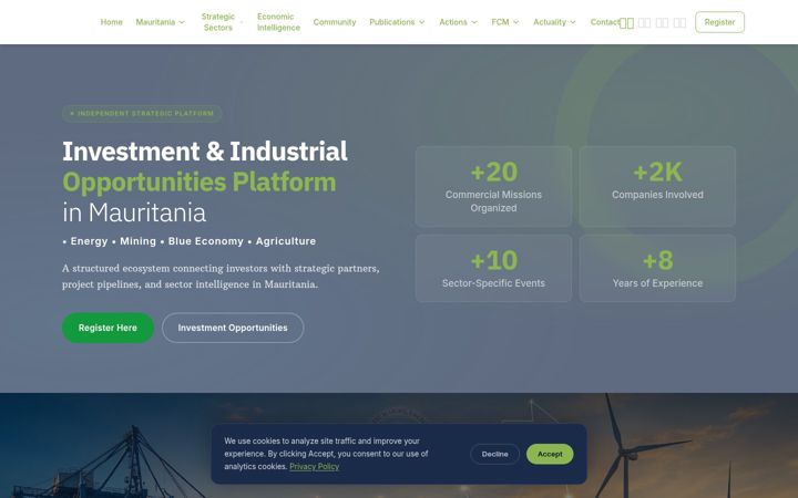 Screenshot of mauritaniagateway.com