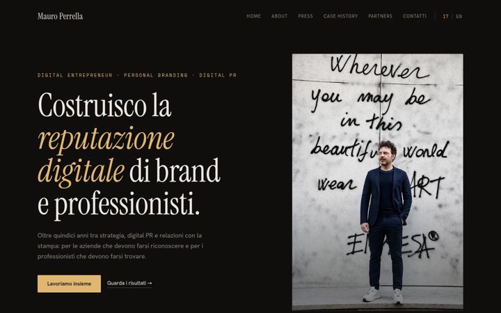 Screenshot of mauroperrella.com