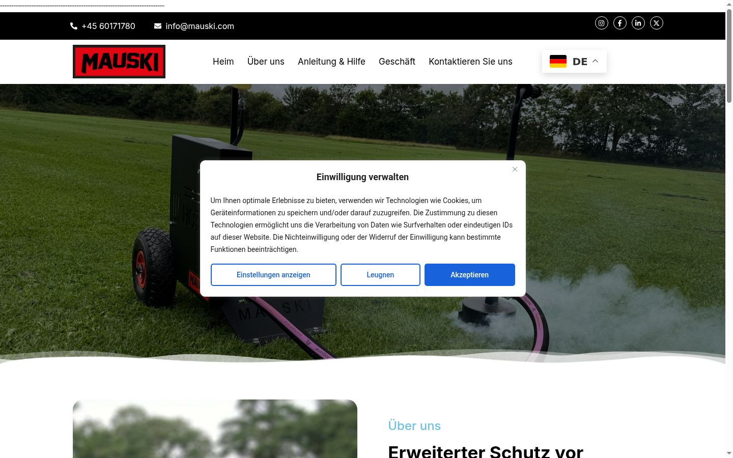 Screenshot tal-banner tal-kunsens muri qabel kwalunkwe interazzjoni