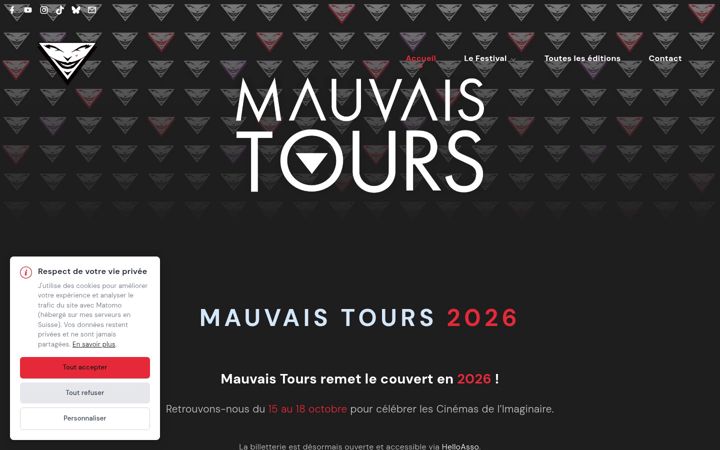 Screenshot of mauvaistours.com