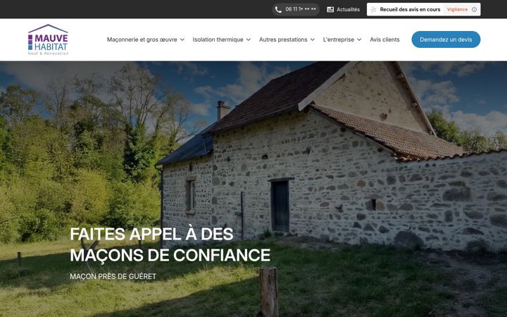 Screenshot of mauve-habitat.com