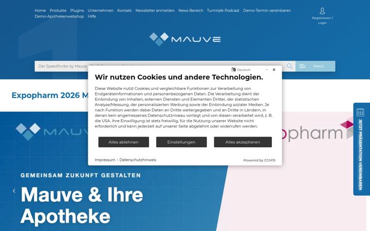 Screenshot of mauve.de
