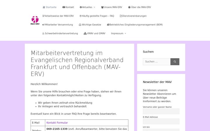 Screenshot ta' mav-erv.de