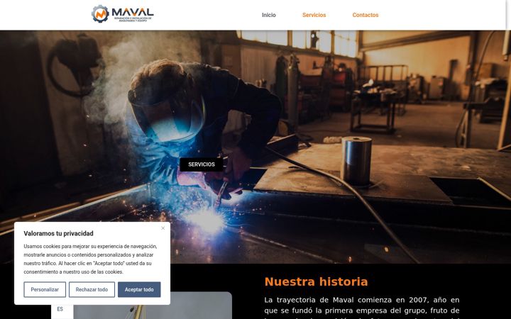 Screenshot of maval2018.com