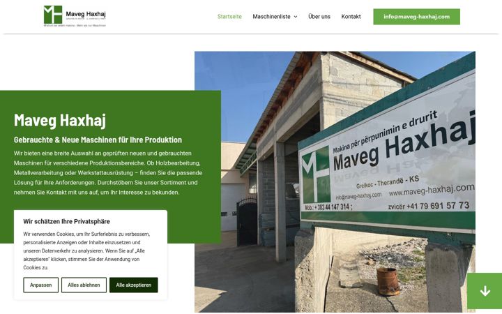 Screenshot of maveg-haxhaj.com