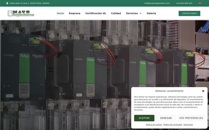 Screenshot of maveingenieros.com