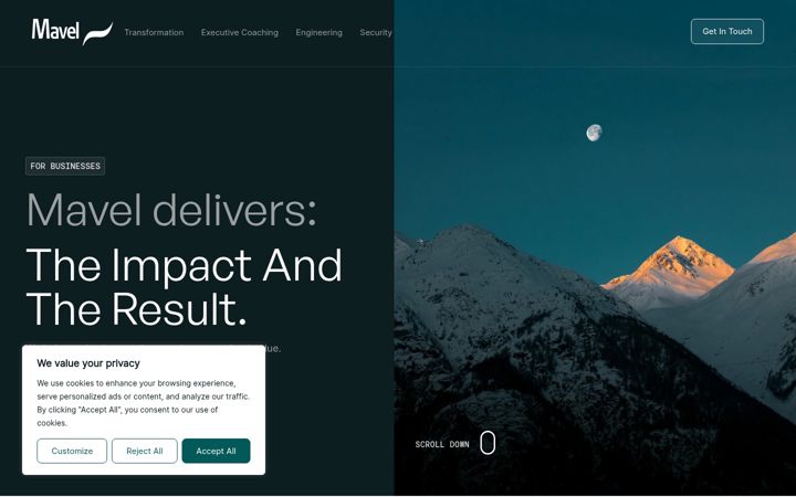 Screenshot of mavel.biz