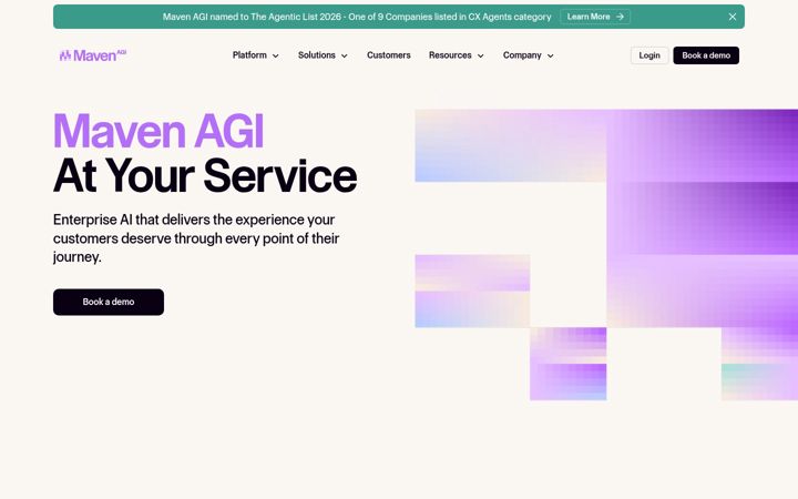 Screenshot of mavenagi.com