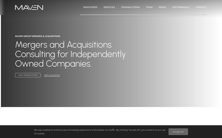 Screenshot of mavenequity.com
