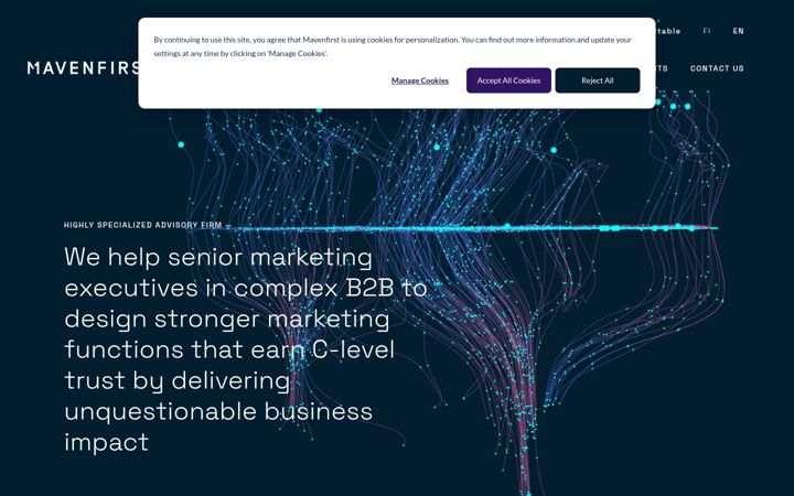 Screenshot of mavenfirst.com