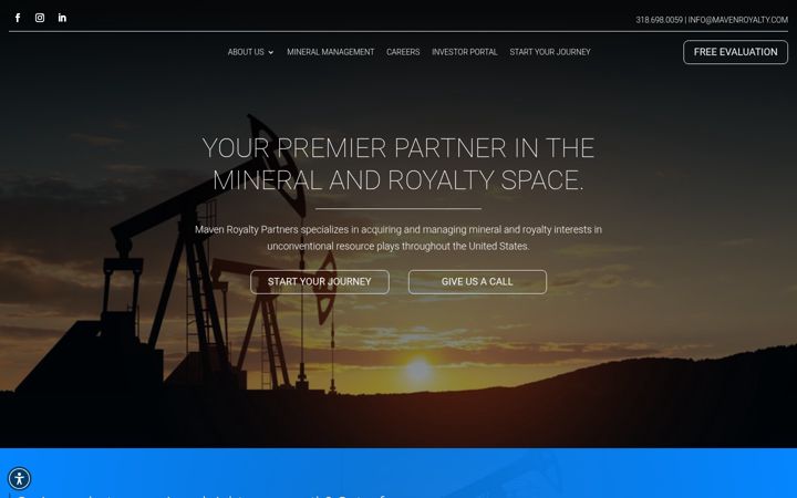 Screenshot of mavenroyalty.com