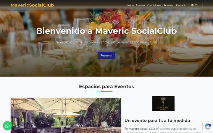 Screenshot of mavericevents.com