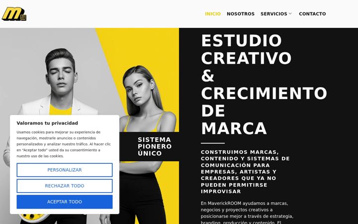 Screenshot of maverickroom.com
