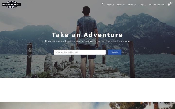 Screenshot of maverickstravel.com