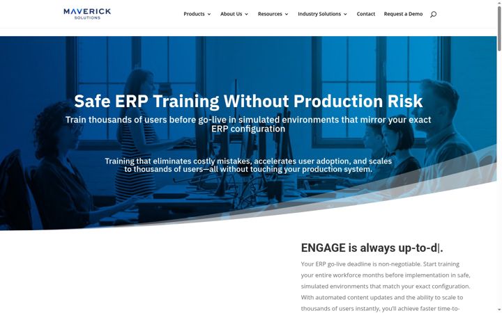 Screenshot of mavericktraining.com