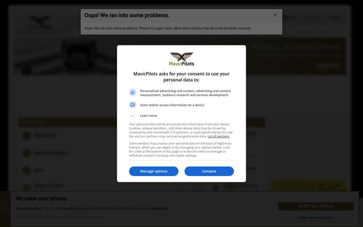 Screenshot of mavicpilots.com