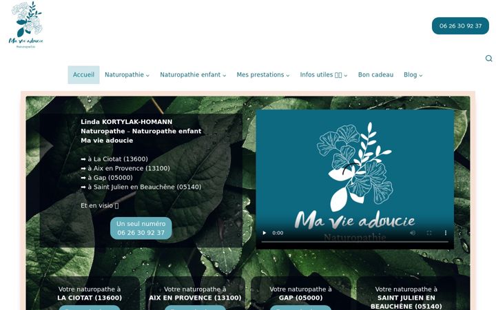 Screenshot of mavieadoucie.com