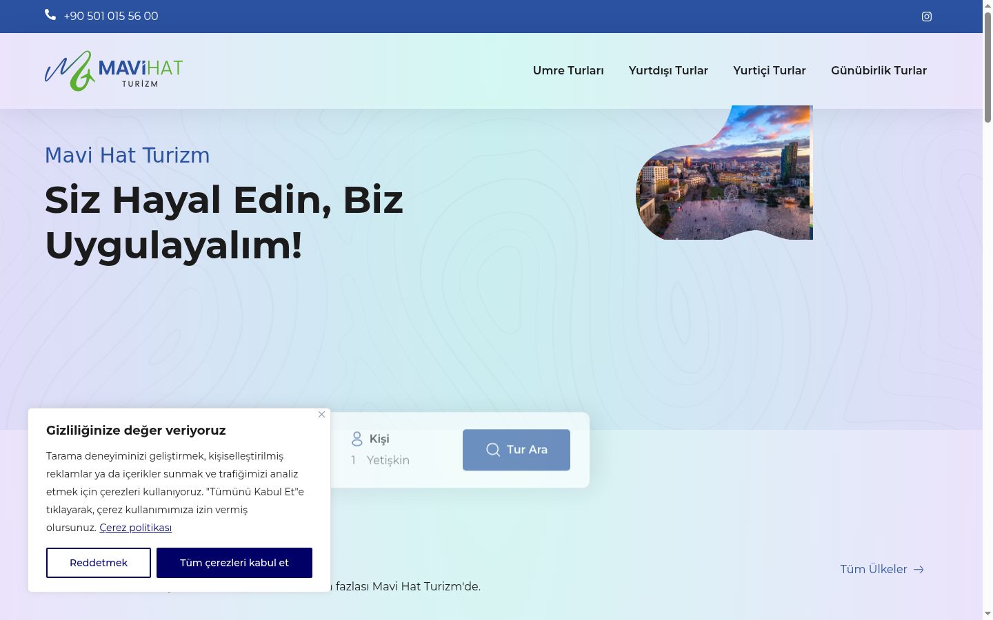 Screenshot tal-banner tal-kunsens muri qabel kwalunkwe interazzjoni