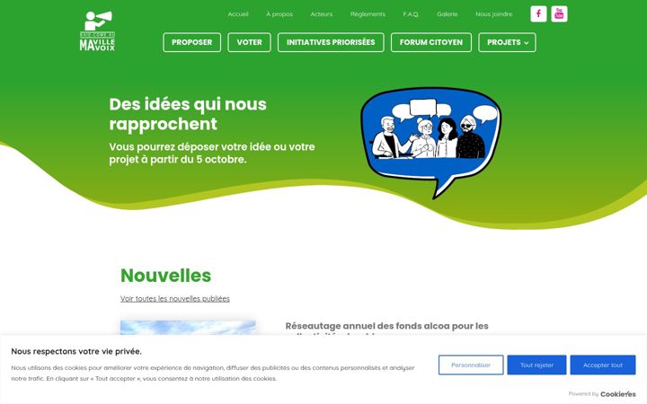 Screenshot of mavillemavoix.com