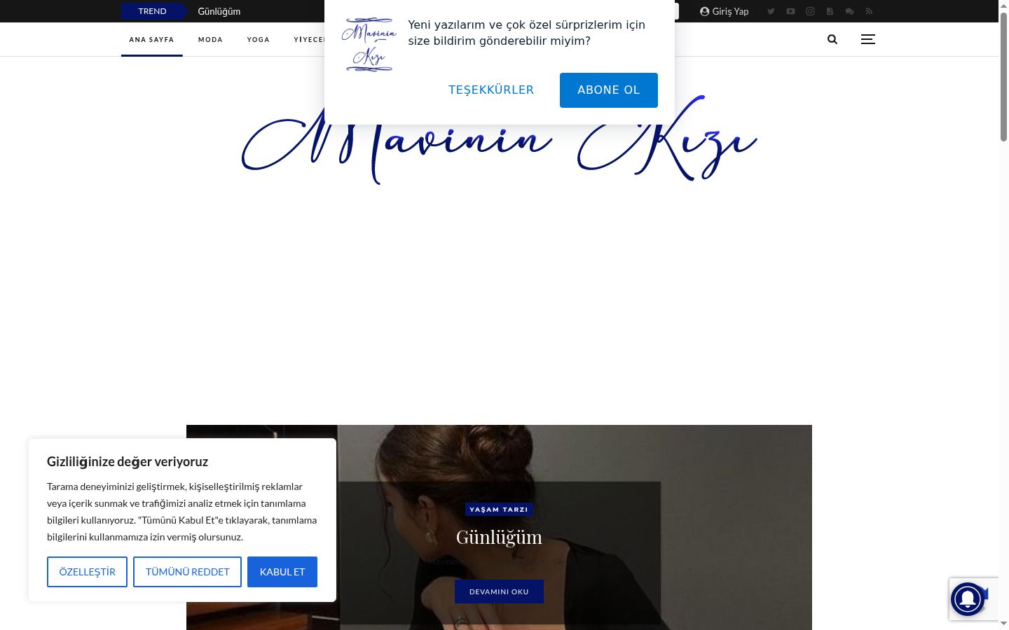 Screenshot del banner di consenso mostrato prima di qualsiasi interazione
