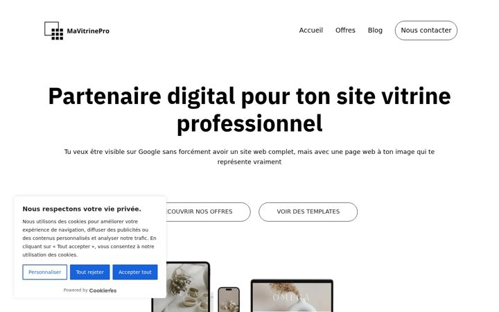 Screenshot of mavitrinepro.com