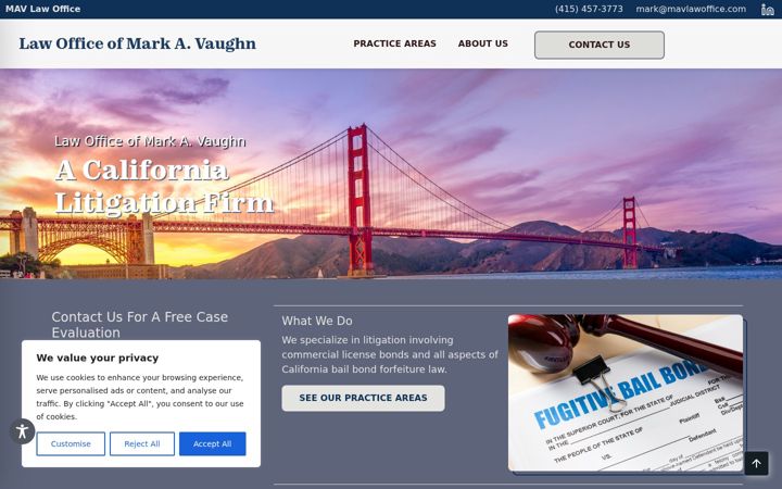 Screenshot of mavlawoffice.com