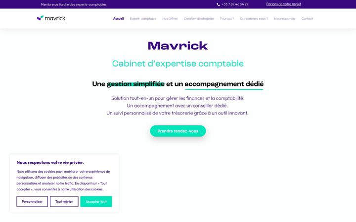 Screenshot of mavrick.io