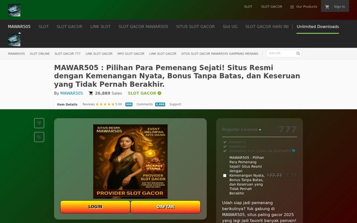 Screenshot of mawar505.com