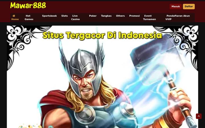Screenshot of mawar88slot.com