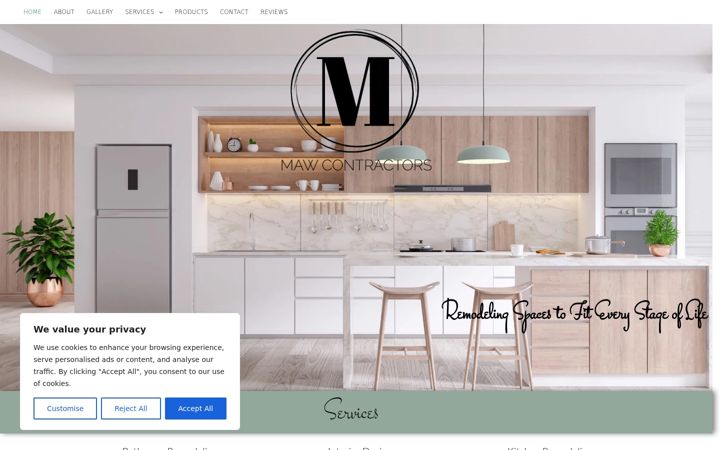 Screenshot of mawcontractors.com
