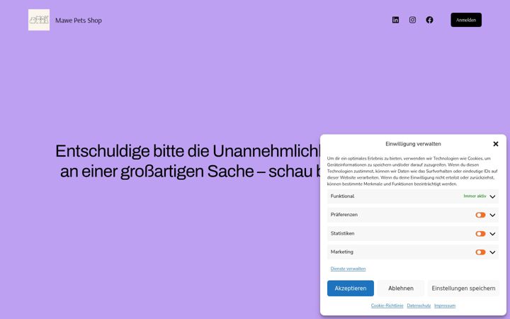 Screenshot of mawepets.de
