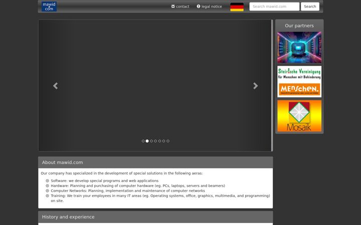 Screenshot of mawid.com