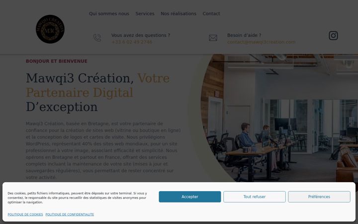 Screenshot of mawqi3creation.com