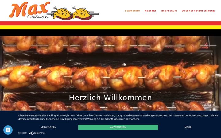 Screenshot of max-grillhaehnchen.de