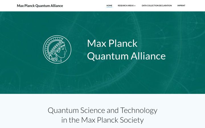 Screenshot of max-planck-quantum-alliance.mpg.de