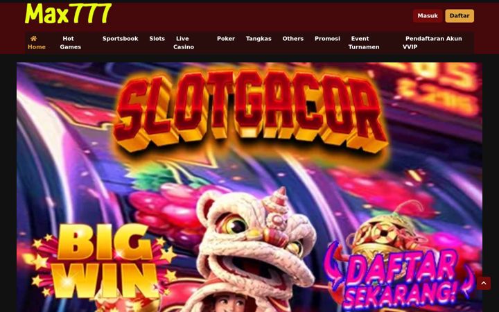 Screenshot of max77slot.com