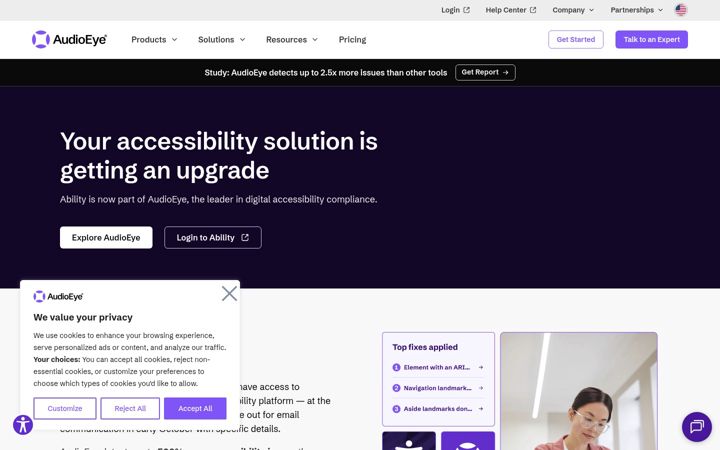 Captura de ecrã de maxaccess.io