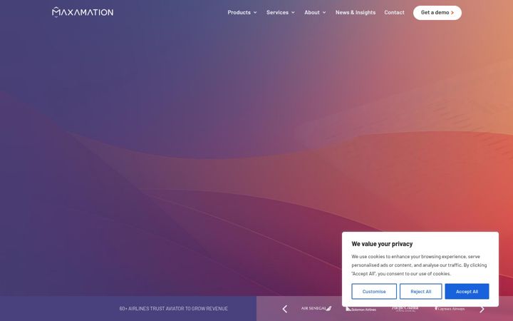 Screenshot of maxamation.com