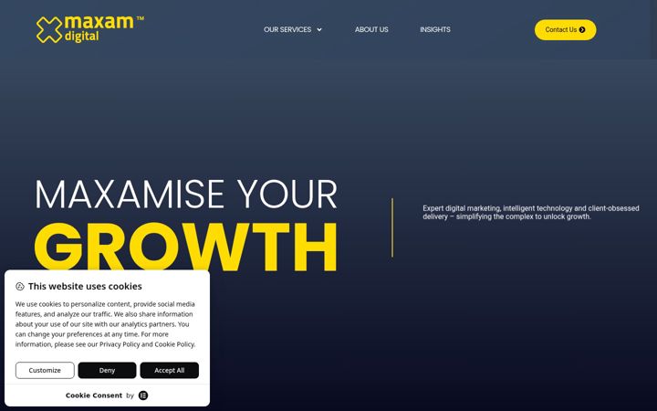 Screenshot of maxamdigital.com