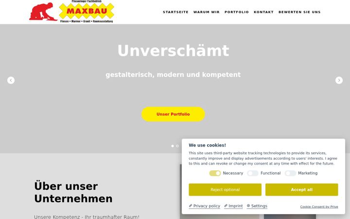 Screenshot of maxbau-goekmen.de