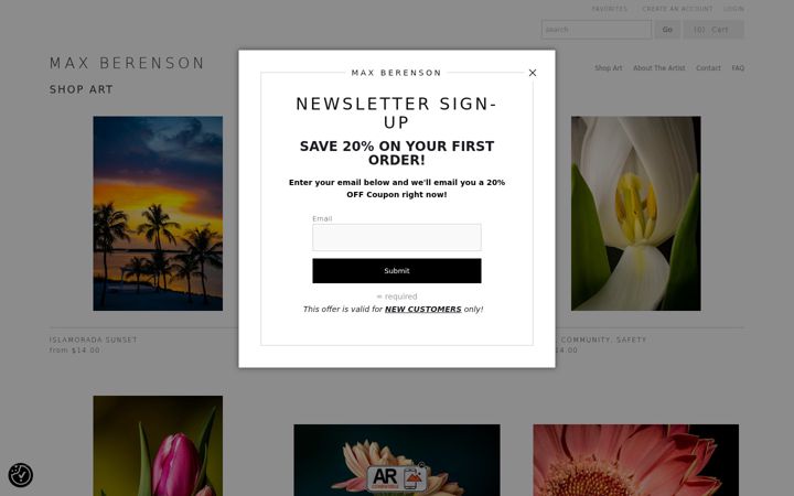 Screenshot of maxberenson.com