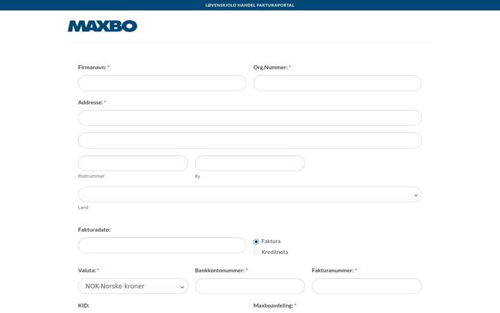 Screenshot of maxbofakturaportal.no