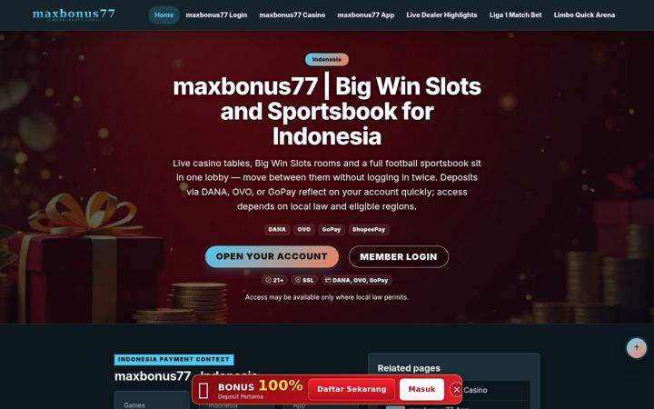 Screenshot of maxbonus77.com
