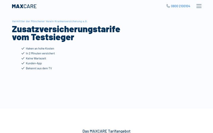 Screenshot of maxcare.de
