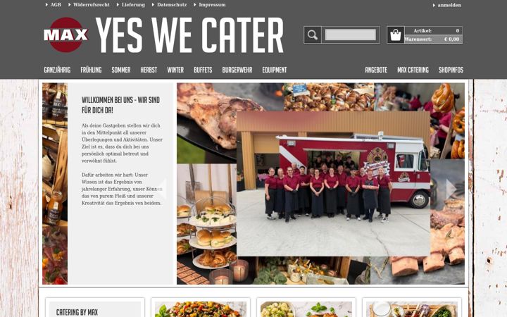 Screenshot of maxcatering.de