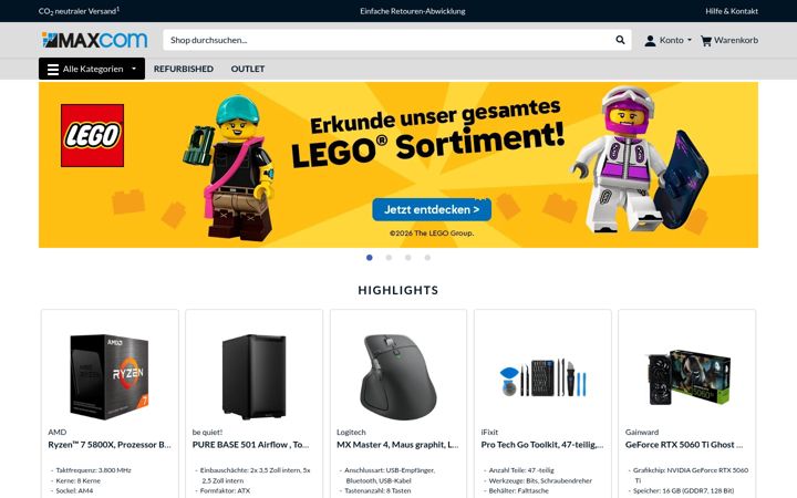 Screenshot of maxcom.de