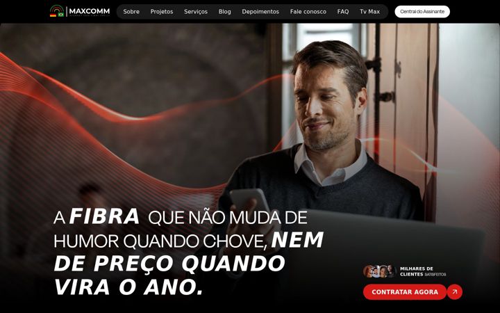 Screenshot of maxcomm.com.br