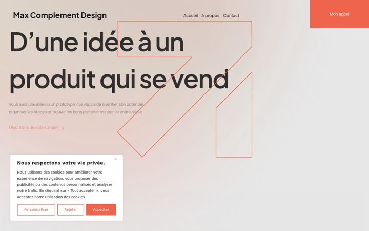 Screenshot of maxcomplementdesign.com
